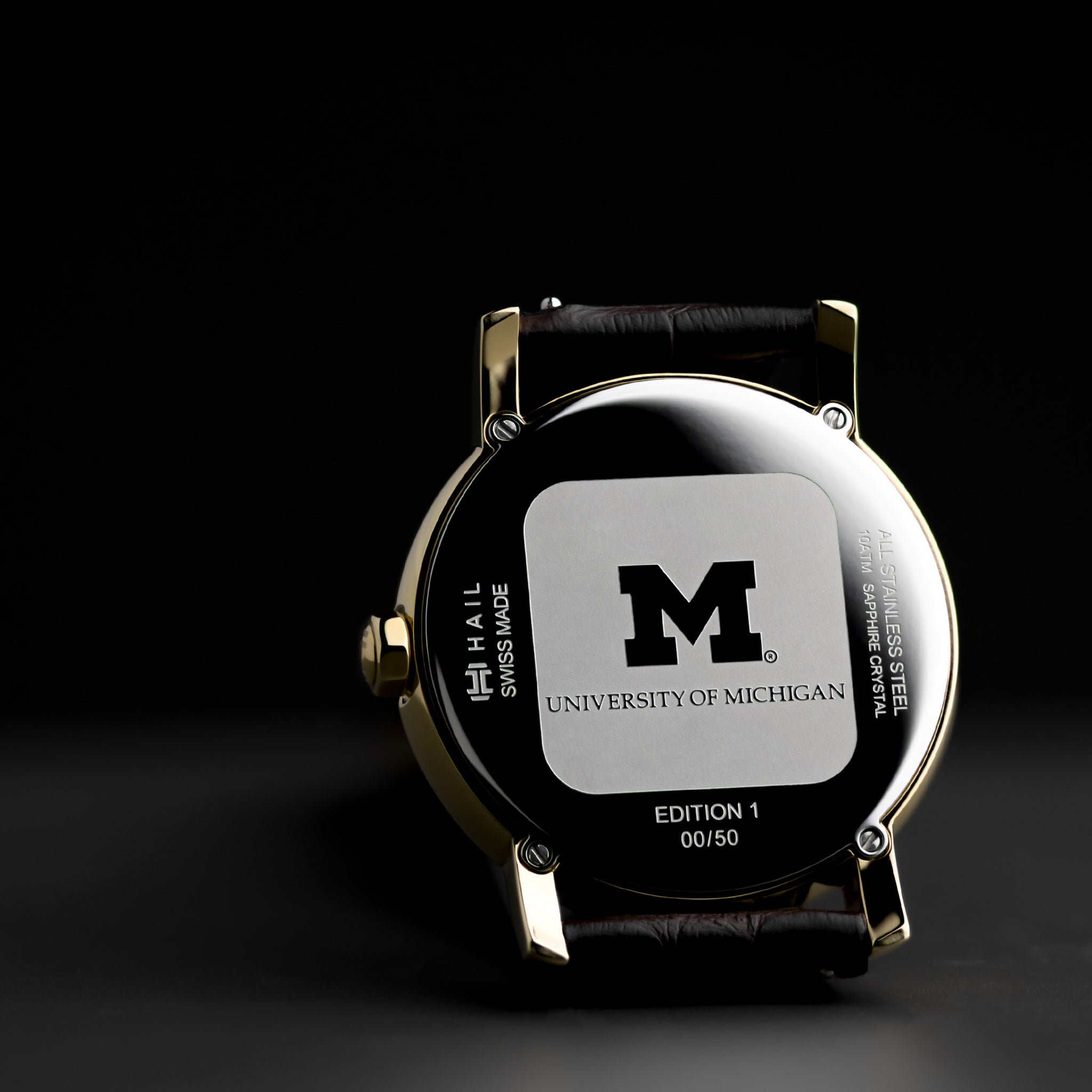 Michigan Watch by HAIL - 41mm Gold for Men - Limited Edition Swiss Made -  HAILBRAND